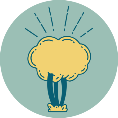 Bir insan tarafından çizilmiş dövme tarzı bir ağacın simgesi