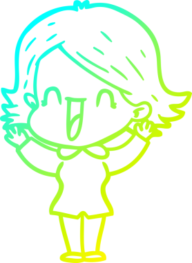 Bir insan tarafından çizilmiş mutlu bir karikatür çizimi.