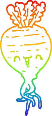gökkuşağı gradyan çizgi çizimi bir insan tarafından çizilmiş şalgam karikatürü