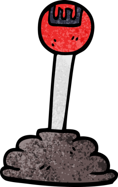 Bir insan tarafından çizilmiş karikatür vitesi.