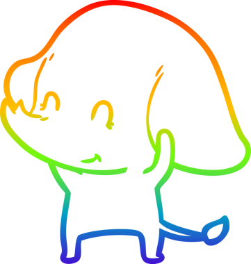 bir insanın çizdiği gökkuşağı gradyanı çizimi