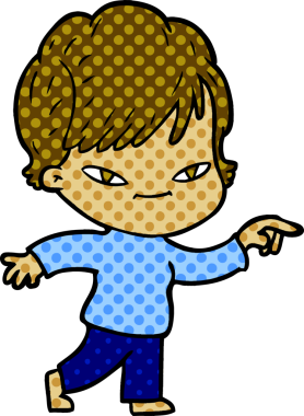 Bir insan tarafından çizilmiş mutlu bir kadın.