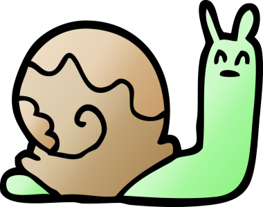 Bir insan tarafından çizilmiş karalama salyangozu.