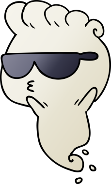 Bir insan tarafından çizilmiş kawai korkunç hayaletinin serbest çizimi.