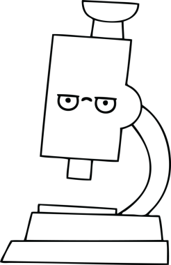 Bir insan tarafından çizilmiş bir mikroskop çizimi