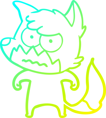 Bir insan tarafından çizilmiş bir çizgi filmin soğuk gradyan çizimi.