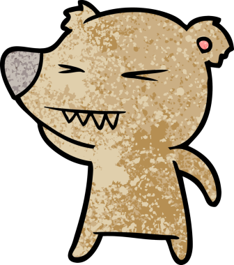 Bir insan tarafından çizilmiş bir çizgi film karakteri.