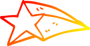 Bir insan tarafından çizilmiş bir çizgi film yıldızının sıcak çizgi çizimi