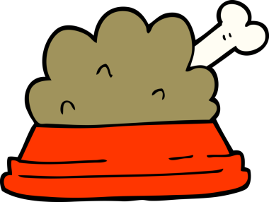 bir insan tarafından çizilmiş karikatür hayvan yiyeceği.