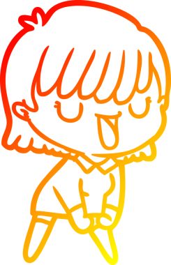 Bir insan tarafından çizilmiş bir karikatür kadın çizimi