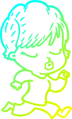 Bir insan tarafından çizilmiş gözleri olan bir karikatür kadın çizimi