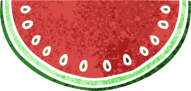 Bir insan tarafından çizilmiş garip karpuz çizimi.