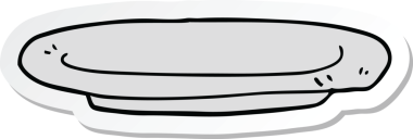 Bir insan tarafından çizilmiş karikatür levhasının etiketi.