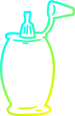 Bir insan tarafından çizilmiş domates ketçap şişesinin soğuk gradyan çizgisi