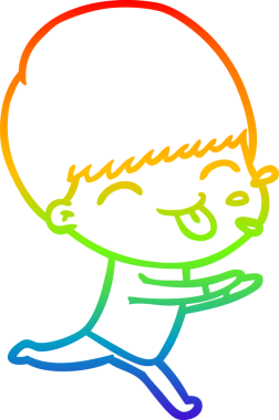 Gökkuşağı gradyan çizimi bir insan tarafından çizilmiş kaba bir adamın çizimi