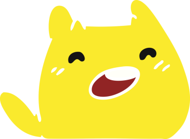 Bir insan tarafından çizilmiş Kawaii uzaylı evcil hayvanının serbest çizimi.