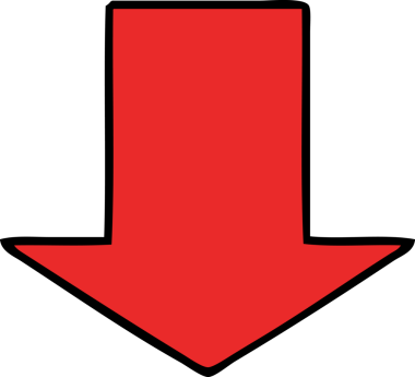 Bir insan tarafından çizilmiş işaret eden okun karikatürü