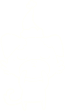 Bir insan tarafından çizilen Noel Köpeği Tebeşiri