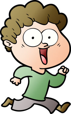 Bir insan tarafından çizilmiş mutlu bir adam.