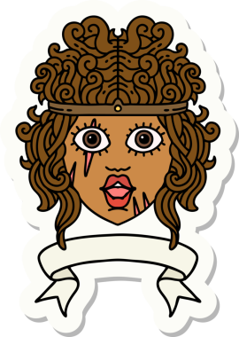 Bir insan tarafından çizilmiş barbar bir insan karakterinin çıkartması.