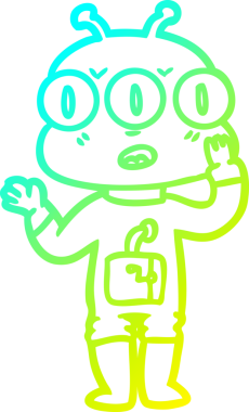 Bir insan tarafından çizilmiş üç gözlü bir karikatür çizimi.