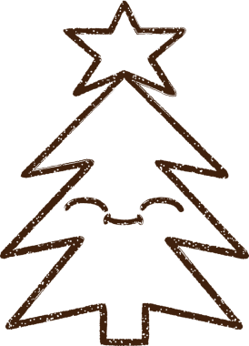Bir insan tarafından çizilmiş Noel Ağacı Kömürü