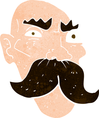 Bir insan tarafından çizilmiş kızgın yaşlı bir adam.