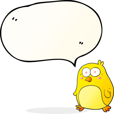 Bir insan tarafından çizilmiş serbest konuşma balonu karikatür kuşu