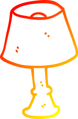 Bir insan tarafından çizilmiş çizgi film lambası çizimi