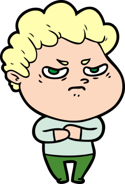 Bir insan tarafından çizilmiş kızgın bir adam.