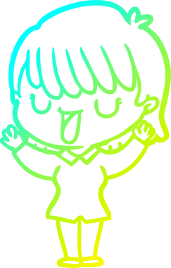 Bir insan tarafından çizilmiş bir karikatür kadın çizimi.