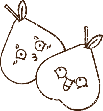 Bir insan tarafından çizilen Armut Kömürü Çizimi