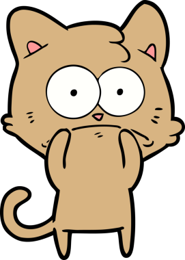 bir insan tarafından çizilmiş sinirli bir kedi.