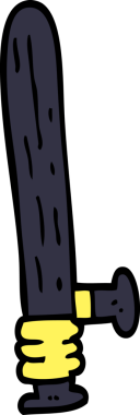 Bir insan tarafından çizilmiş karalama polis copu.