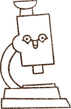 Bir insan tarafından çizilmiş mikroskop Kömür Çizimi