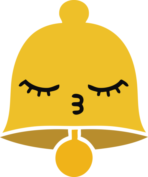 Bir insan tarafından çizilmiş eski bir çanın düz rengi