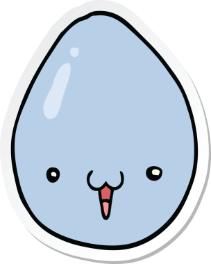 Bir insan tarafından çizilmiş karikatür yumurtasının etiketi.