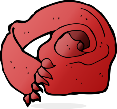 Bir insan tarafından çizilmiş karikatür eşarbı