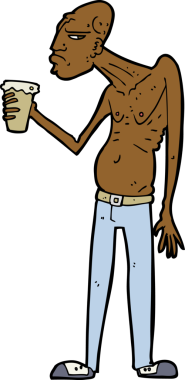 Bir insan tarafından çizilmiş çizgi film holiganı.