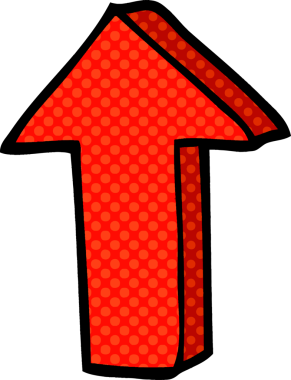 Bir insan tarafından çizilmiş karalama oku.