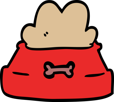 bir insan tarafından çizilmiş karalama evcil hayvan kasesi