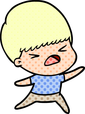 Çizgi film bir insan tarafından çizilmiş stresli adam