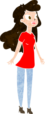 Bir insan tarafından çizilmiş güzel bir kız.