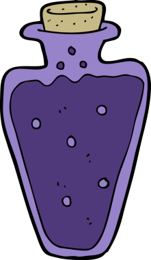 Bir insan tarafından çizilmiş karikatür iksiri