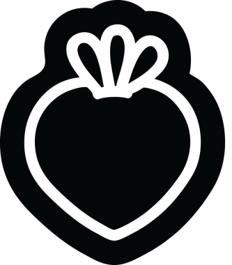 Bir insan tarafından çizilmiş taze meyve simgesi