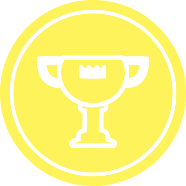 Ödül ödülü dairesel simgesi bir insan tarafından çizildi