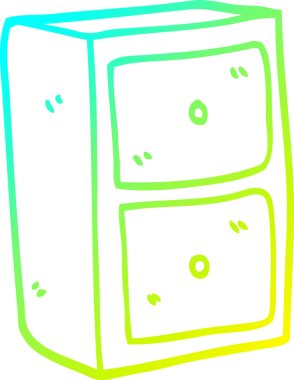 Bir insan tarafından çizilen bir karikatürün soğuk gradyan çizimi