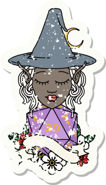 Retro Dövme Biçimli elf karakteri Bir insan tarafından çizilmiş doğal yirmi zar atışıyla