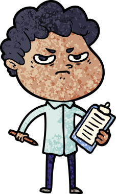 Bir insan tarafından çizilmiş kızgın bir adam.