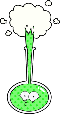 bir insan tarafından çizilmiş karikatür bilim deneyi